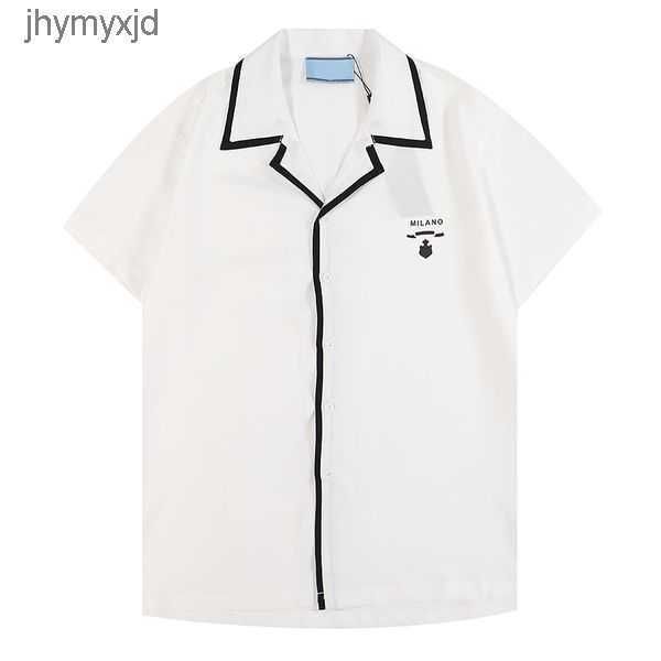 

2022 europe italy spring summer men hawaii beach casual shirt cool hip hop short sleeve designer tee 1 rj6b, White;black