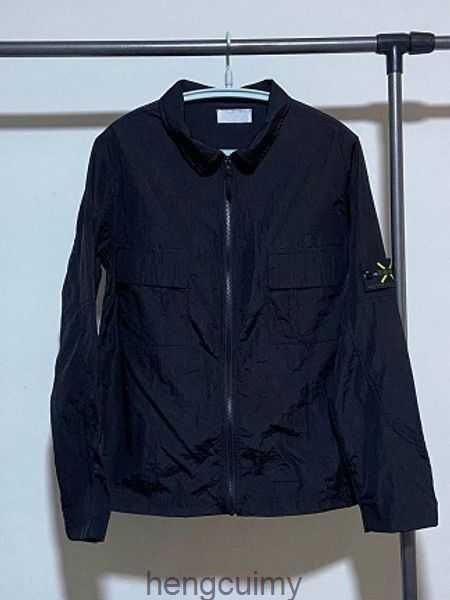 

europe mens jacket retro classic 2021 street jackets men nylon fabric arm letter embroidery oem double pocket design waterproof overshirt cg, Black;brown