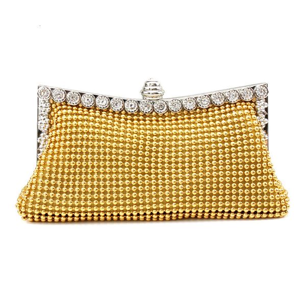 

evening bags gold clutch bag glitter bead designer elegant woman party bags vintage fashion bridal purse silver handbag 230424