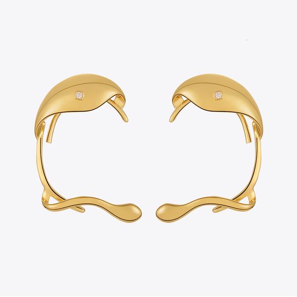 

ear cuff enfashion irregular clip on earrings for women fashion jewelry party gold color ear cuff zircons pendientes mujer e221386 230425, Silver