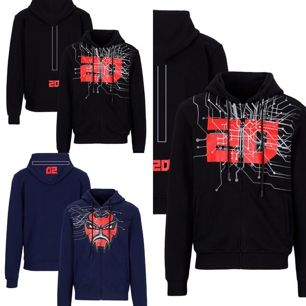 

2023 moto racing team zipper hoodie jacket men's fashion black motorcycle riding hooded sweatshirt autumn motocross jersey jacket