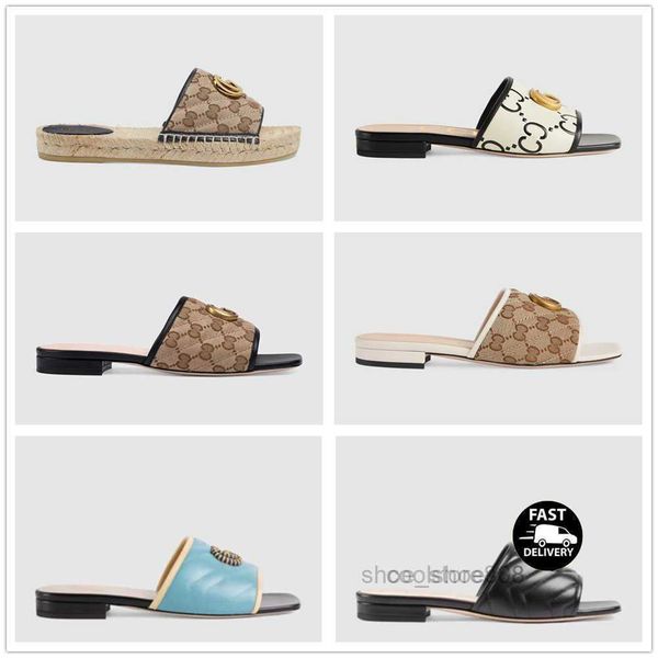 

2023 shoes sandals new electric embroidered flat slippers fabric imported, Black