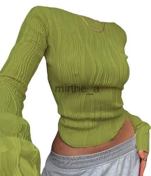 

t-shirt t-shirts women's women long sleeve crop y2k clothes 2023 autumn casual ruched white skinny black basic tee corset pulovers t sh