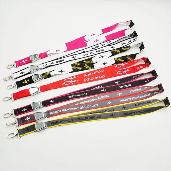 

whwb red gray black yellow green rose white neon reflective aviation airplane aircraft seat belt buckle lanyard for aviating driving lovers