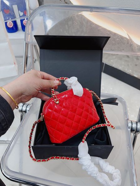 

wallets for women designer fashion brand logo red white black colors ladies chain shoulder bag 17-6-14cm purses zipper small bags without bo, Red;black