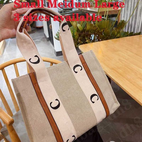 

designer bags luxury choles handbag tote bag woody handbag canvas letter bag smooth cowhide splice ribbon shopping large capacity travel mum