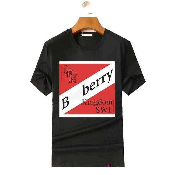 

2023 bur luxury designer men's short sleeve men's t-shirt outdoor pure cotton printed crew neck short sleeve casual luxury couple, White;black
