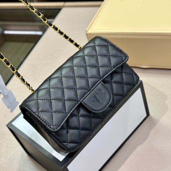 

designer 5a classic flap chain shoulder bag women crossbody luxury caviar grain sheepskin leather fashion handbag bags