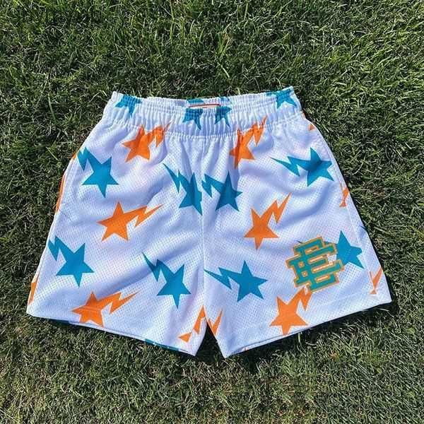 

designer mens ee shorts eric emanuel fitness sports lightning printed 17 color women summer workout casual basketball pants size m//xl/xxl, White;black