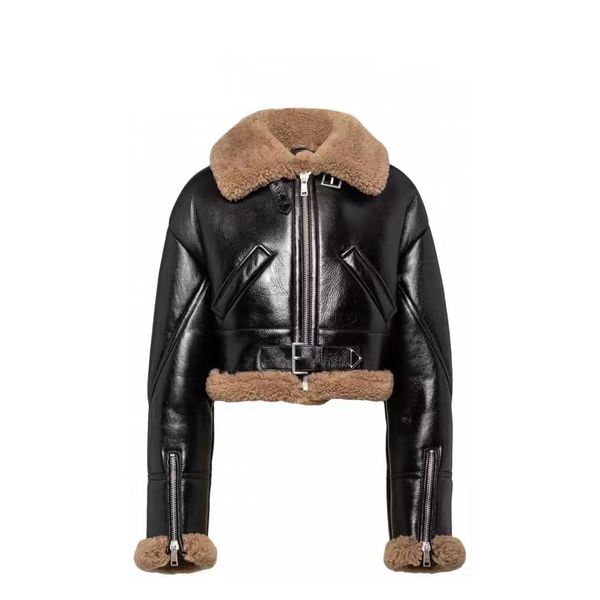 

23AW Womens Jacket l Down Coats Woman Thick Jackets Plush Windbreaker Long Sleeves With Letters Budge Coat -L