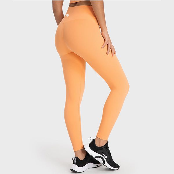 

women's gentle-support high-waisted full-length leggings lady's firm pants nude sports yoga pants solid color workout clothes vela, White;red