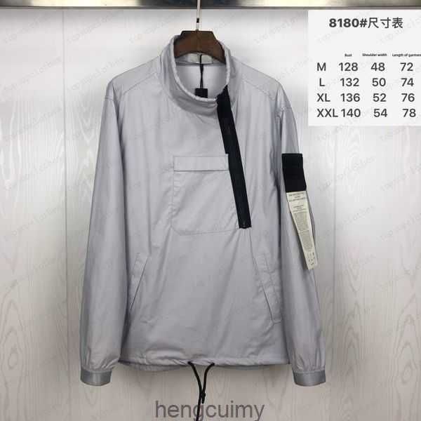 

classic 2021 europe mens jacket retro street jackets men nylon fabric arm letter embroidery oem double pocket design waterproof overshirt eg, Black;brown