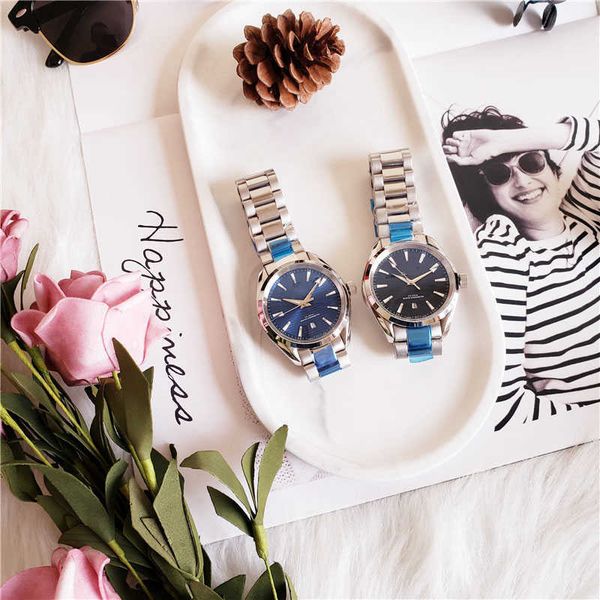 

men designer automatic mechanical watch 42mm all stainless steel strap sapphire mirror business casual watch, Slivery;black