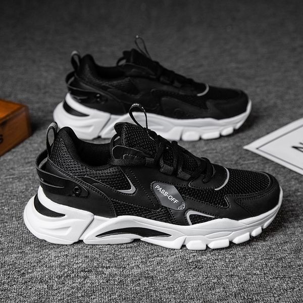 

runners summer running trainers fashion outdoor shoes spring and fall hiking men women walking jogging sports sneakers, Black