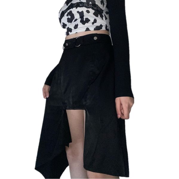 

skirts irregular plaid punk black gothic goth vintage y2k harajuku cute 230424