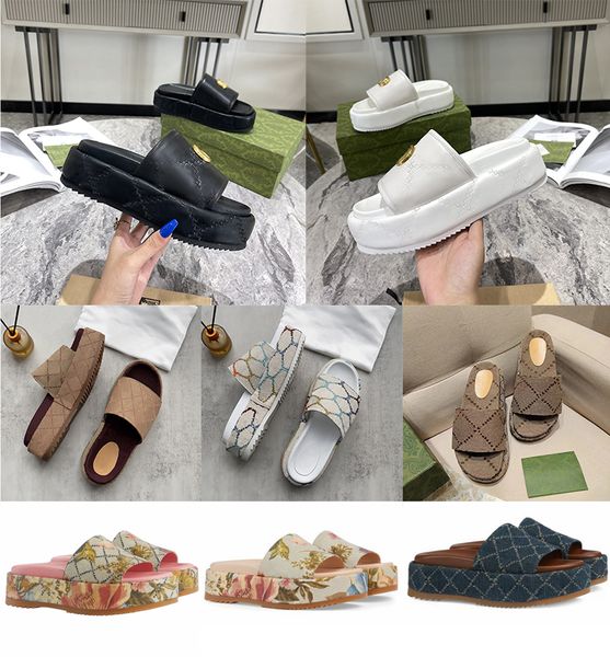 

shoes slippers designer thick soled lightweight foam women covered platform sandals summer 60mm slipper black white colorful size 35 to 45