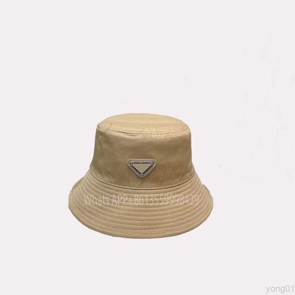 

designer women's fashion prad spring and summer new hat triangle badge letter fisherman s satin material baseball cap men's embroi, Blue;gray