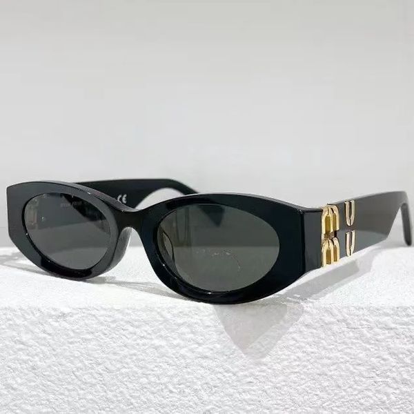

Sunglasses Glasses Miu Sunglasses Oval Lenses UV400 Radiation Resistant Personalized Retro Women's Small Frame Glasses Plate Advanced