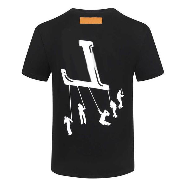 

2022 mens designers t shirt man womens tshirts designer with letters print short sleeves summer shirts men loose tees asian size m-4xl, Black;brown