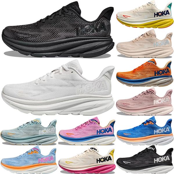 

hoka bondi 8 clifton 9 athletic shoes runner hokas carbon x2 triple black white light blue outdoor sports designer trainers lifestyle shock