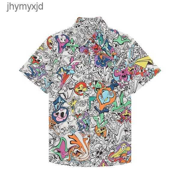 

new 2023 mens summer designer shirts fashion baroccoflage hawaii floral print casual shirt men slim fit short sleeve beach clothing 1 g87p, White;black