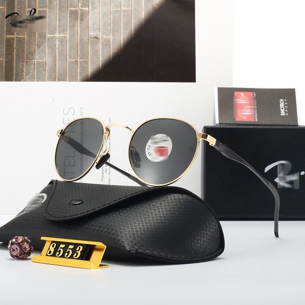 

ban ray 8553 1:1 imitation with box polarized sunglasses uv400 pchromic pc plank alloy sun protection driving travel sports, White;black