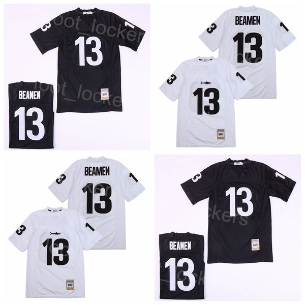 

football movie miami sharks jersey jamie foxx 13 willie beamen any given sunday film all stitched team black away white college vintage brea