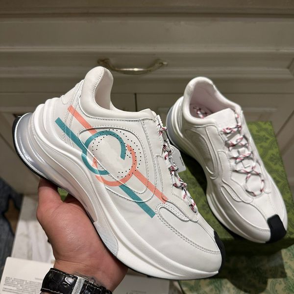 

fashion designer shoes real luxury leather handmade multicolor gradient technical sneakers women famous shoe casual shoes trainers brand s30, Black