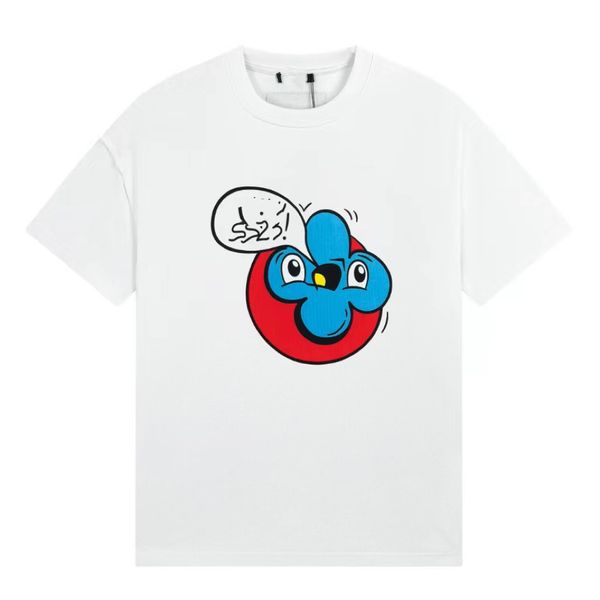

mens t shirt brand designer 2023 high street new versatile original standard cotton loose print short sleeve couple, White;black