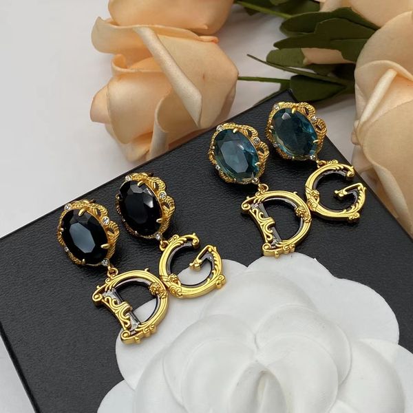 

pearl hoops vintage asymmetrical monogram gemstone diamond-encrusted pendant luxury designer earrings, Golden