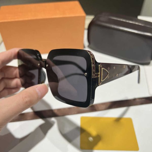 

2023 new l-shaped tr large frame mesh red sunglasses female sunshade polarized glasses, White;black