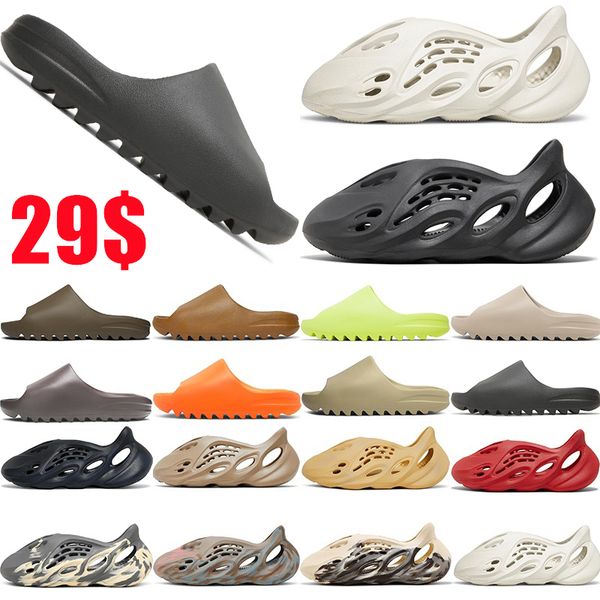 

designer sandals foam runners slides sliders onyx bone sand pure core soot resin ararat stone sage mens womens brands sandale 46 47 36-48 sl, Black