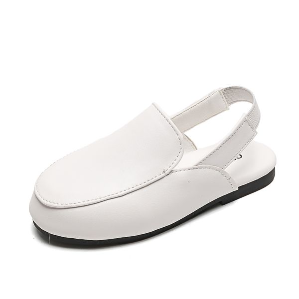 

sandals arrival kids slippers white spring summer gold quality leather for boys girls handmade rubber sole size 2135 230424, Black;red