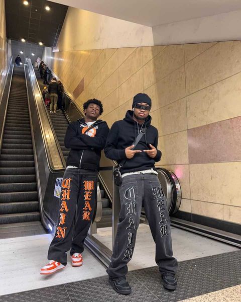 

men's jeans harajuku hiphop street print jeans y2k trend letter black pants men 2023 fashion baggy straight wide leg trousers streetwea, Blue