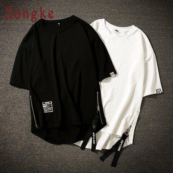 

men's t-shirts zongke white t-shirt men's t-shirt harajuku vintage t-shirt men's street clothing hip hop summer 5xl 230425, White;black