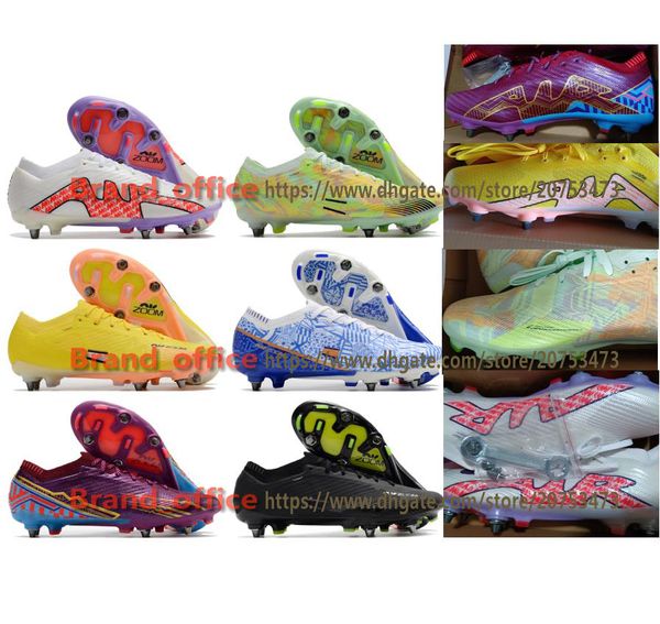 

gift bag quality football boots zoom mercurial vapores 15 elite sg spikes soccer cleats trainers outdoor leather cr7 ronaldo mbappe mens kni