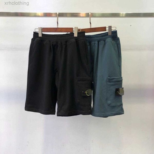 

men's shorts island summer new stone embroidery emblem side pocket sports capris loose fit x8sg, White;black