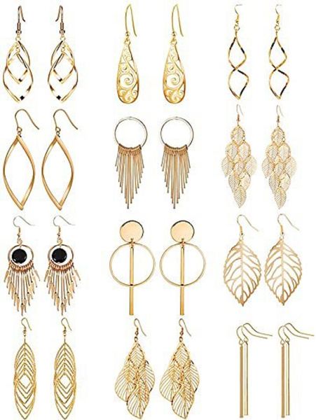 

wedding accessories metal alloy leaf butterfly earrings creative personality fashion hollow metal leaf earrings, White