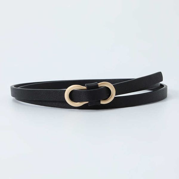 

belts sabuk wanita sederhana serbaguna tanpa lubang pu dekoratif sabuk tipis anak perempuan baju musim panas gaun pinggang kecil w0424, Black;brown