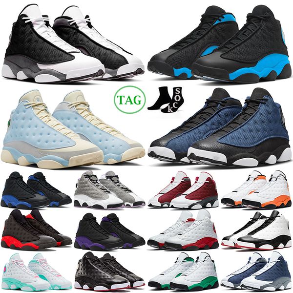 

13 13s mens basketball shoes university blue hyper royal red flint wolf grey brave blue obsidian del sol french italy men women trainers out