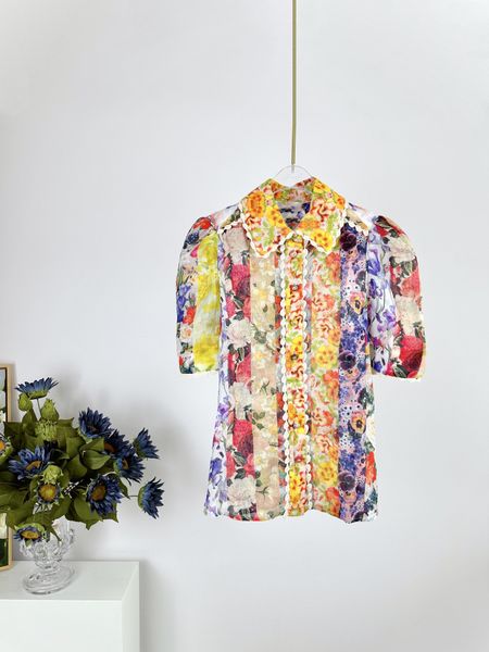 

women's blouses & shirts 2023 australian designer designs new spring and summer styles from our wonderland small lace short sleeved shi, White