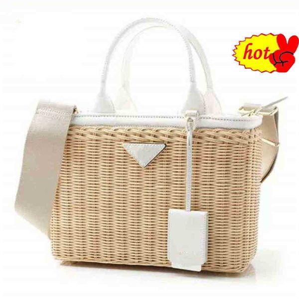 

cross body beach bags style rattan woven bag fashion hand women's seaside holiday 220301