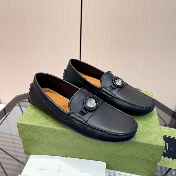 

luxury designer men dress shoes genuine slip-on loafer buckle monk strap casual business wedding shoes for men big size 38-46, Black