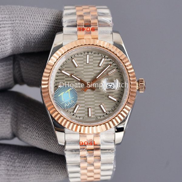 

watch mens watch automatic mechanical watches business wristwatch stainless steel watch waterproof fashion wristwatch montre de luxe 41mm, Slivery;brown