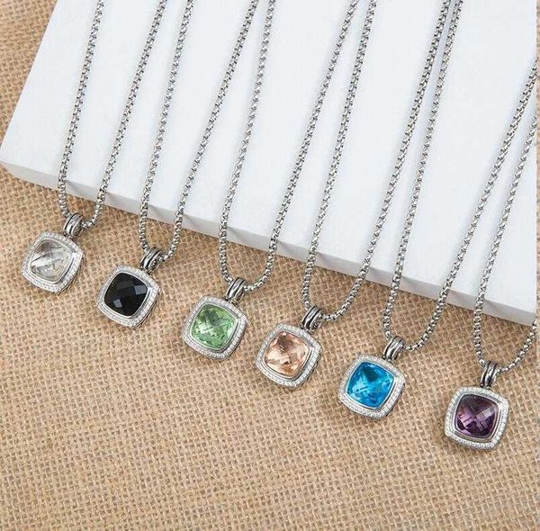 

square pendants designer love necklace 925 sterling silver chain for women cable pendant do old craft jewlery vintage hip hop charm chains j