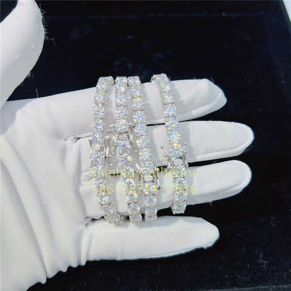 

factory price 925 silver 10k 14k 18k gold diamond tennis chain 2mm 3mm 4mm 5mm vvs moissanite tennis necklace tennis bracelet