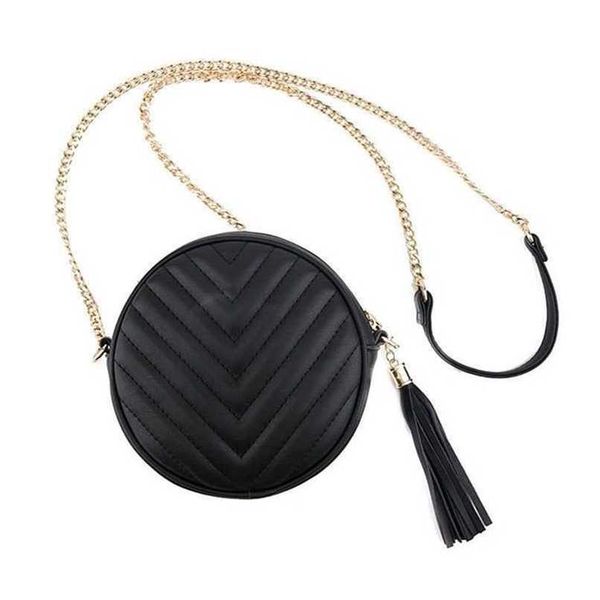 

designer bag chain small round bag women's 2023 new chic fashion one shoulder crossbody versatile tassel south korea big east gate ins