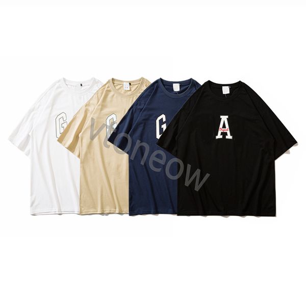 

designer t shirts letter printed high street loose galleryes casual for men and women depts size s-2xl, White;black