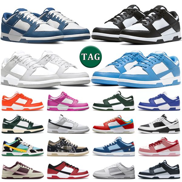

low running shoes men women white black panda industrial blue active fuchsia triple pink grey fog unc vintage green gai mens trainers sports
