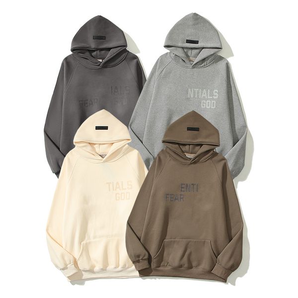 

new youth sweater comfort letter flocking print high street loose hooded sweater, Black